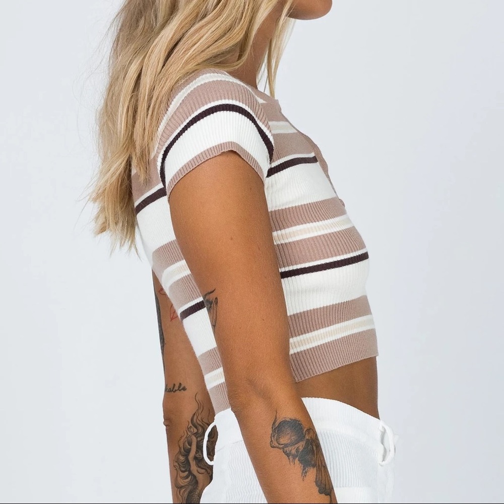 Princess Polly Orla short sleeve stripe top - Picture 4 of 5